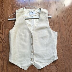 Babaton Linen Vest, it is a parchment colour. Worn once in excellent condition